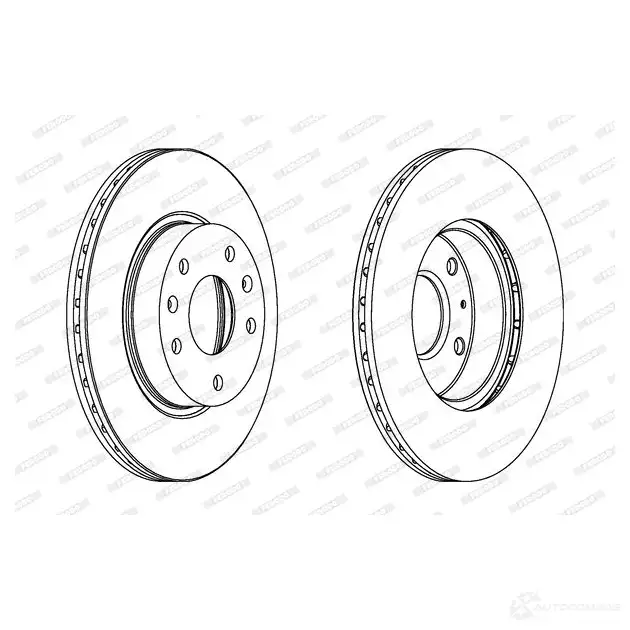 Тормозной диск FERODO DDF1 151C 1193638332 OUR6B DDF1151C - Изображение 1