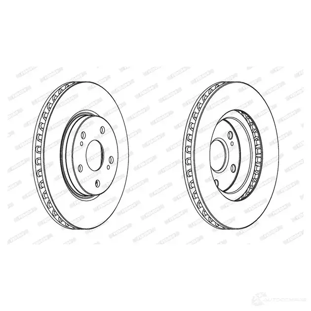 Тормозной диск FERODO DDF1814C 1193641178 EU2C2 DDF18 14C - Изображение 1