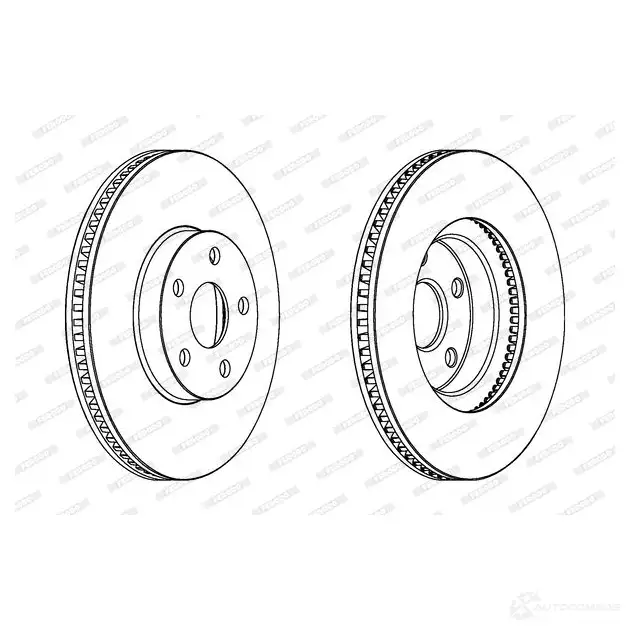 Тормозной диск FERODO DDF1484-1 DDF1484 DDF14 84 712169 - Изображение 1