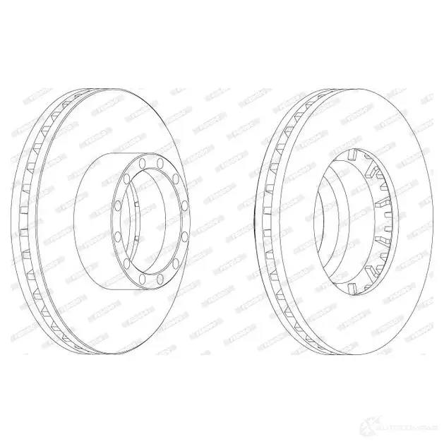 Тормозной диск FERODO 8KUQ1 715589 FC R155A FCR155A