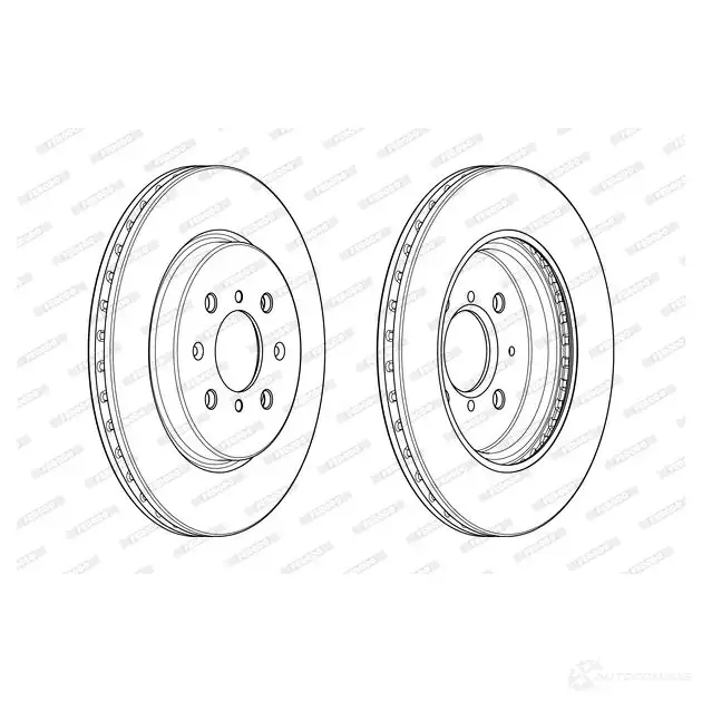 Тормозной диск FERODO DDF2410C 712949 YYC9P DDF2 410C изображение 0