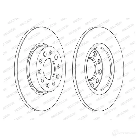 Тормозной диск FERODO NLEGQH DDF1450C 1193639530 DDF145 0C изображение 0