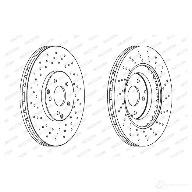 Тормозной диск FERODO DDF1582C-1 DDF1582C-1 712299 DD F1582 изображение 3