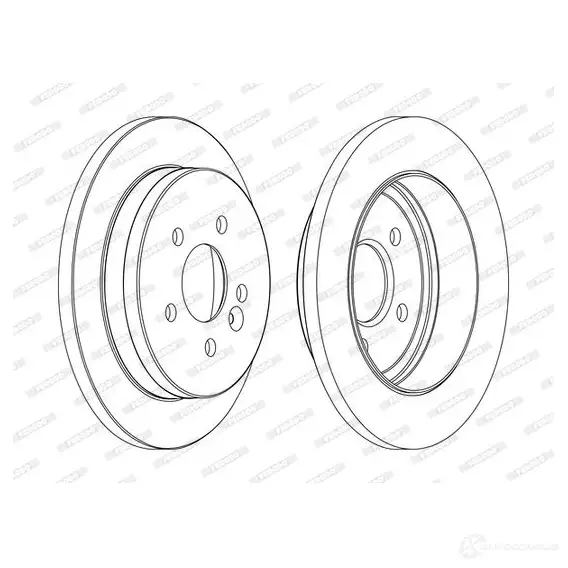 Тормозной диск FERODO U0CAST DDF1037C 1193637865 DDF 1037C изображение 0