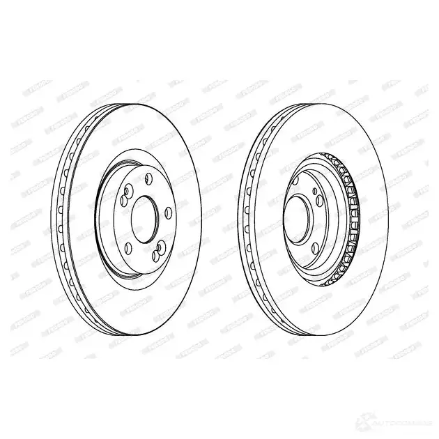 Тормозной диск FERODO DDF1139 DD F1139 DDF1139-1 711803 изображение 3