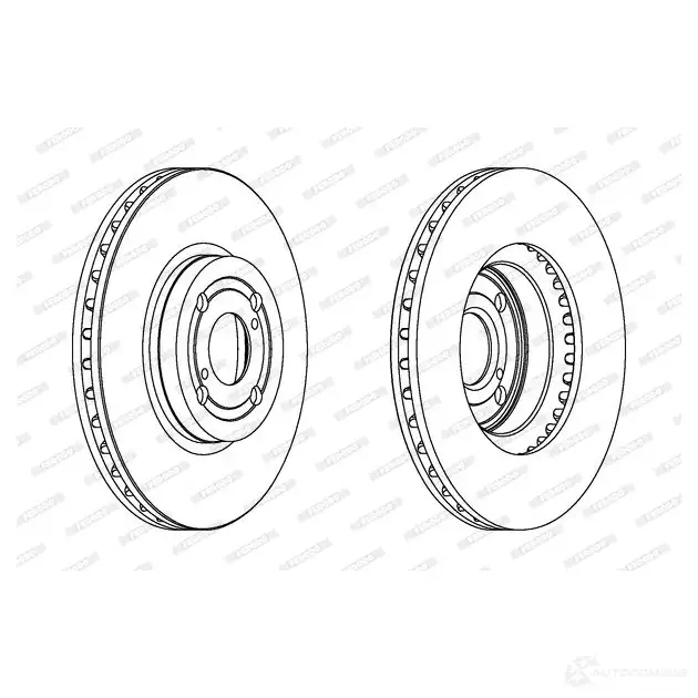 Тормозной диск FERODO DDF1461 DDF1 46 712159 DDF146-1 - Изображение 1