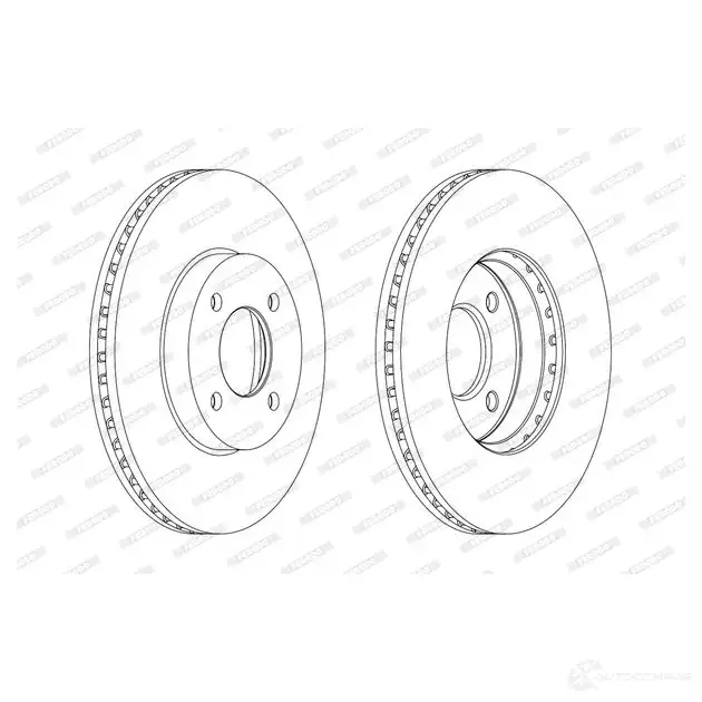 Тормозной диск FERODO 712819 DDF2 068 DDF2068-1 DDF2068 изображение 0