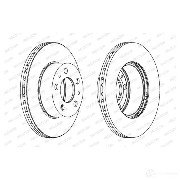 Тормозной диск FERODO 712531 DDF174-1 DDF174 DD F174 - Изображение 1