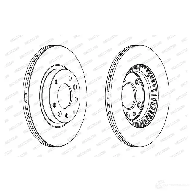 Тормозной диск FERODO DDF165 7 DDF1657 DDF1657-1 712412 изображение 0