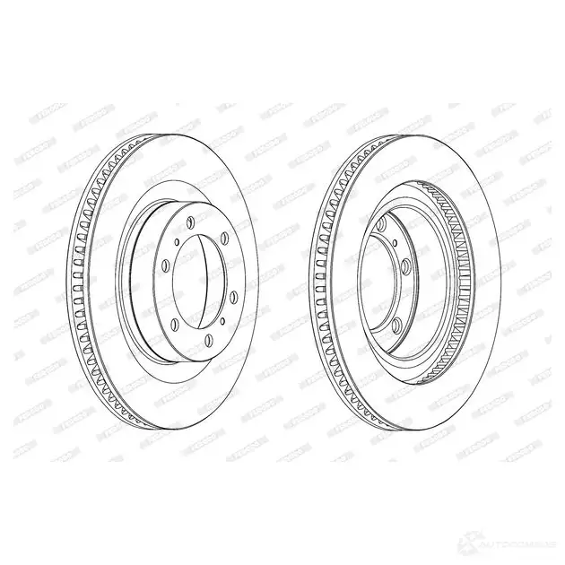 Тормозной диск FERODO DDF2093C-1 DDF2093C DDF209 3C 712835 изображение 0