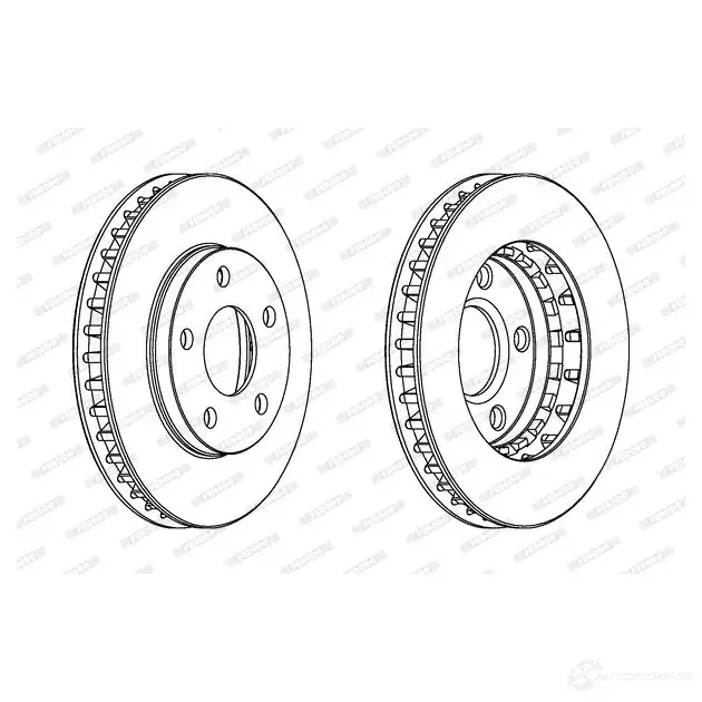 Тормозной диск FERODO D DF1030 DDF1030 711699 DDF1030-1 - Изображение 1