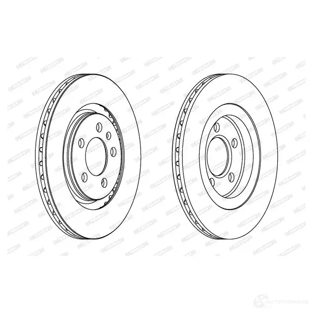 Тормозной диск FERODO 713029 DDF332 DDF3 32 DDF332-1 изображение 0