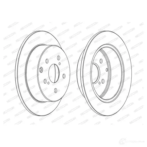 Тормозной диск FERODO DDF1704C 1193640706 YD7GV DD F1704C