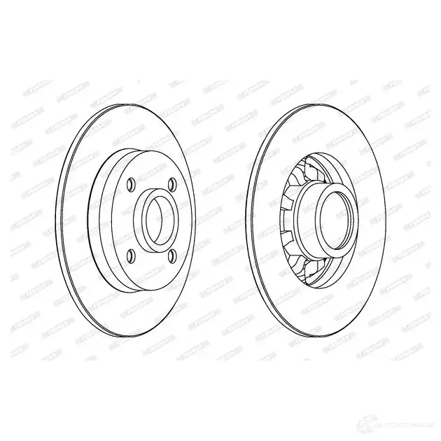 Тормозной диск FERODO DDF1 696 712466 DDF1696C-1 DDF1696C-1 изображение 3