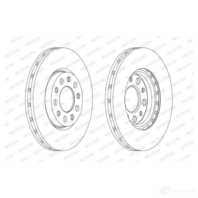 Тормозной диск FERODO 712752 DDF1956-1 DDF1956 D DF1956 - Изображение 1