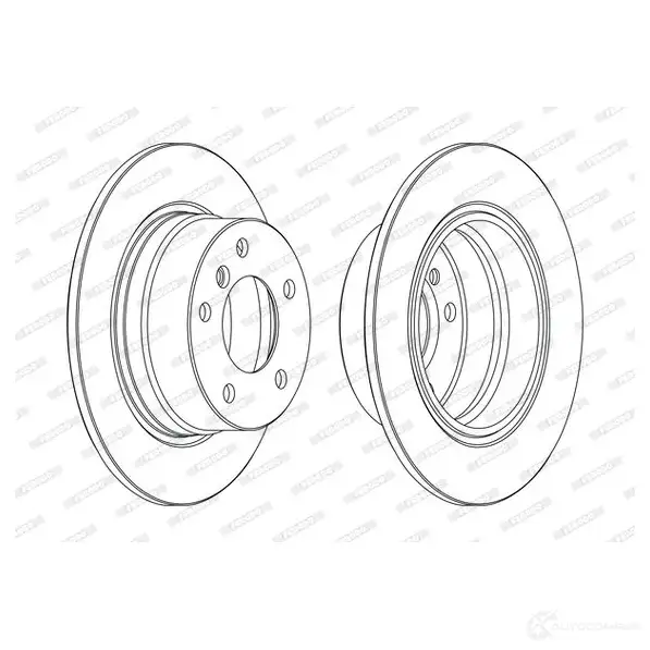 Тормозной диск FERODO DDF1284-1 1424991186 DDF1284C DDF12 84
