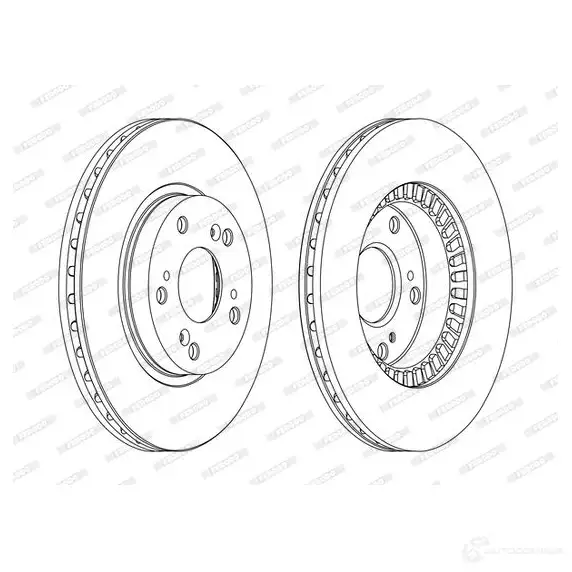 Тормозной диск FERODO 1193639659 DDF1496C SPPYQ DDF1 496C - Изображение 1