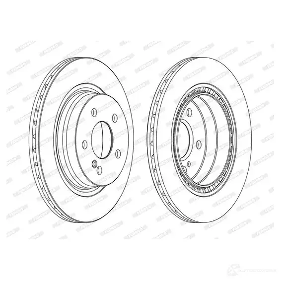 Тормозной диск FERODO RQK7ENT 1193640686 D DF1700C DDF1700C изображение 0