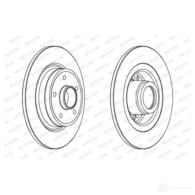Тормозной диск FERODO DDF136 4 DDF1364C-1 DDF1364C-1 712040 изображение 0