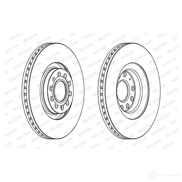 Тормозной диск FERODO DDF170 5 DDF1705C 712478 DDF1705C-1 изображение 0