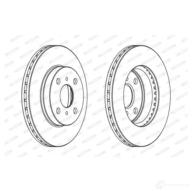 Тормозной диск FERODO D DF405 DDF405 DDF405-1 713096 изображение 0