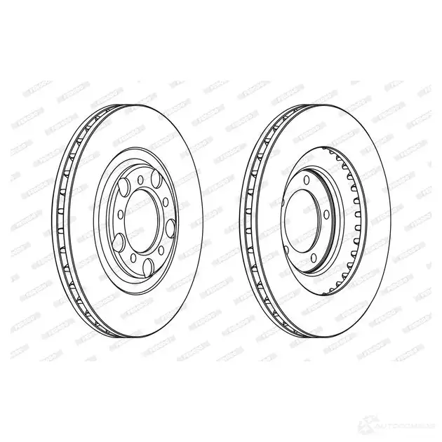 Тормозной диск FERODO DDF1070 DDF1070-1 711734 DD F1070 - Изображение 1