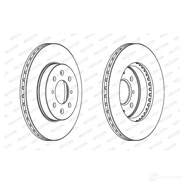Тормозной диск FERODO DDF87 1 DDF871-1 DDF871 713434 изображение 0