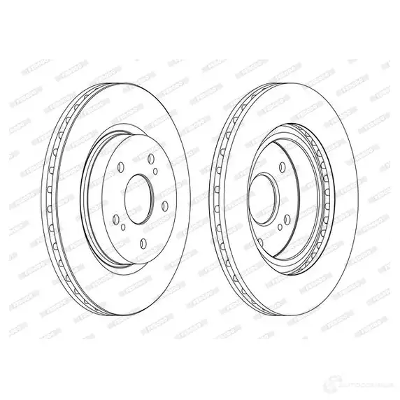 Тормозной диск FERODO AKX89P DDF1635C 1193640372 DDF163 5C изображение 0