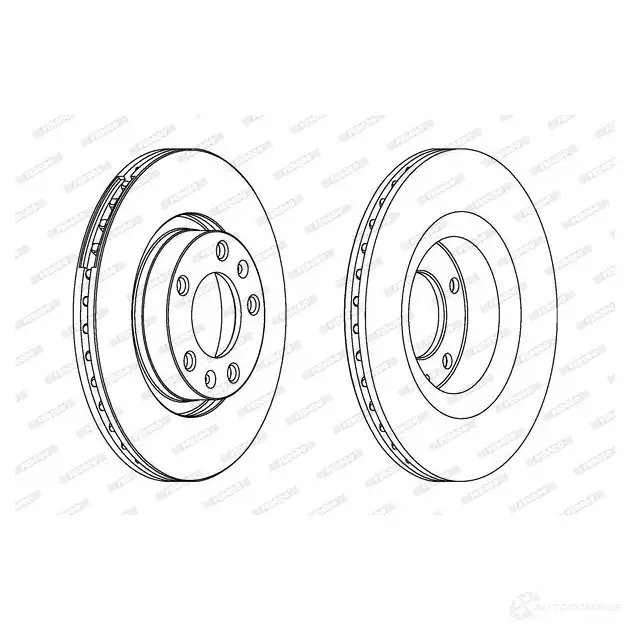Тормозной диск FERODO DDF228-1 DD F228 DDF228 712919 - Изображение 1