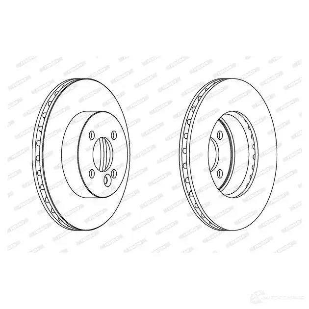 Тормозной диск FERODO 1193640273 6OY9Z5 DDF1617C DD F1617C - Изображение 1
