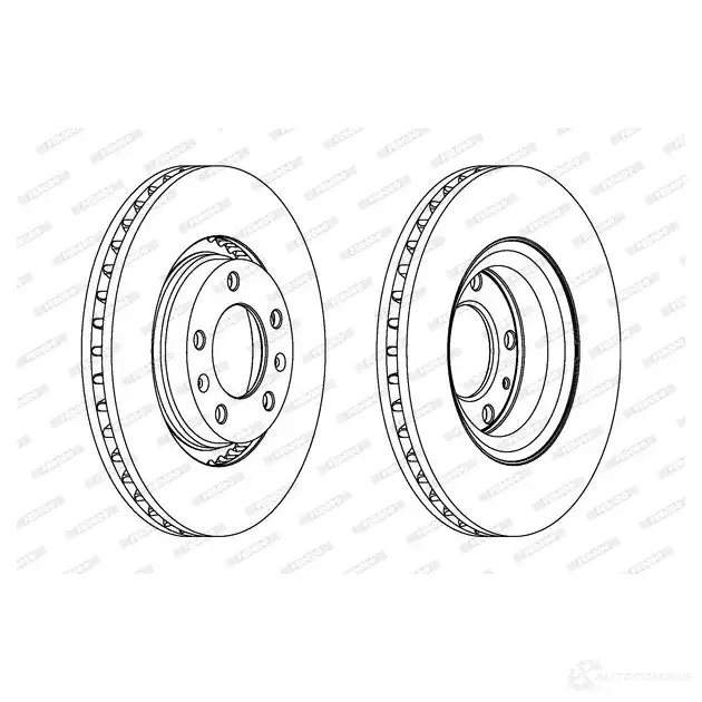 Тормозной диск FERODO DDF264-1 712974 DDF 264 DDF264 - Изображение 1