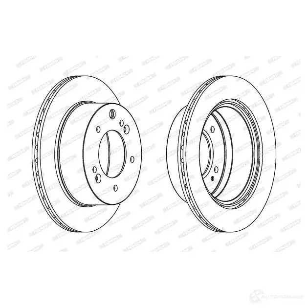 Тормозной диск FERODO DDF1543C-1 712244 DD F1543 DDF1543C-1 изображение 0