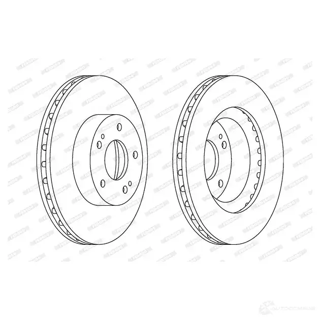 Тормозной диск FERODO DDF1659 C DDF1659C 1193640492 JRHZYM7 - Изображение 1