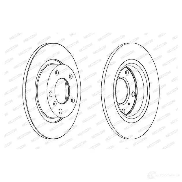 Тормозной диск FERODO DDF 1651C 1193640457 DDF1651C JBK7Q изображение 0