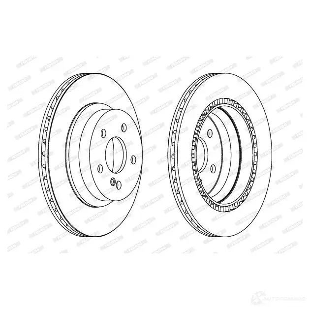 Тормозной диск FERODO 712435 DDF1672-1 DDF1 672 DDF1672 изображение 4