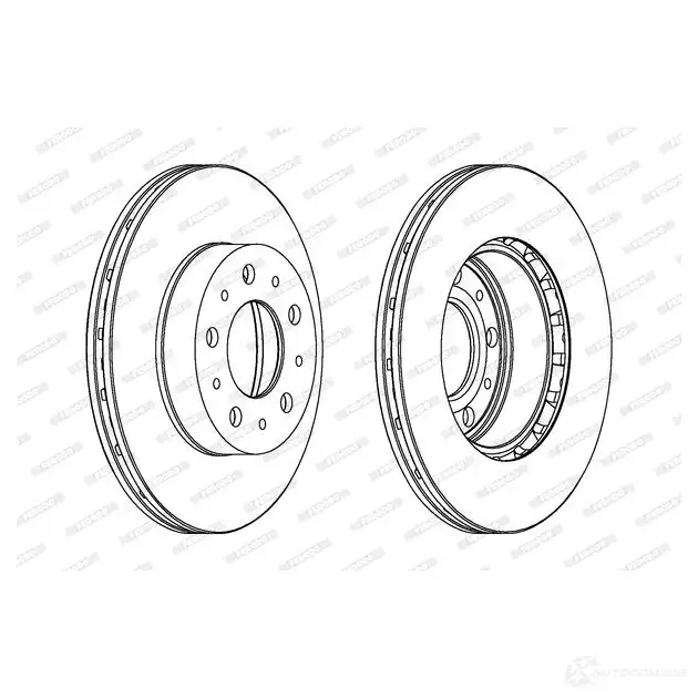 Тормозной диск FERODO DDF196-1 712756 DDF19 6 DDF196