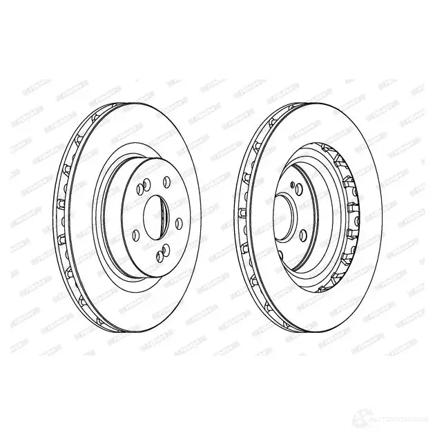 Тормозной диск FERODO DDF1524C-1 DDF 1524 DDF1524C-1 712217 - Изображение 1