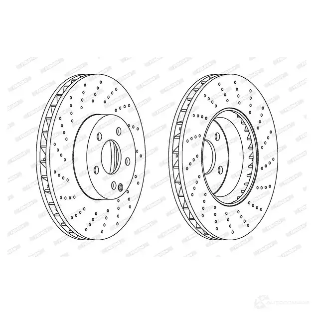 Тормозной диск FERODO DDF1694C-1 DD F1694 712462 DDF1694C-1 изображение 4