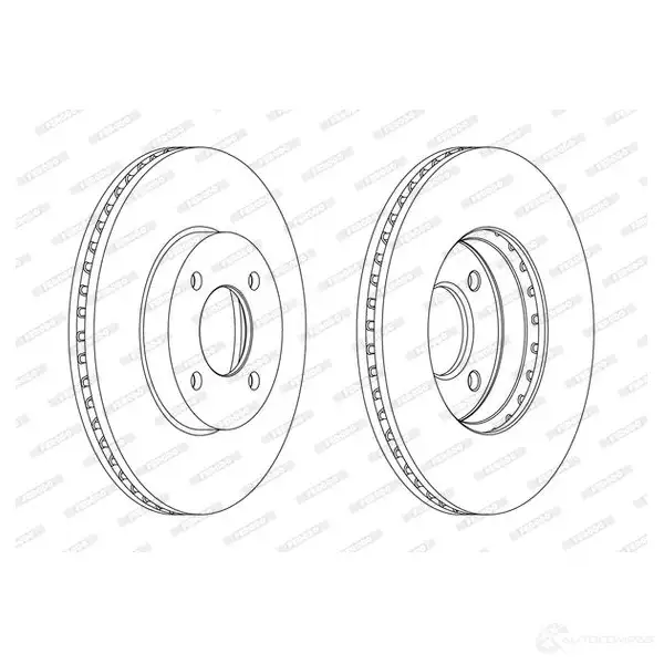 Тормозной диск FERODO 1193641662 DDF2068C DDF 2068C CJAEVD изображение 0