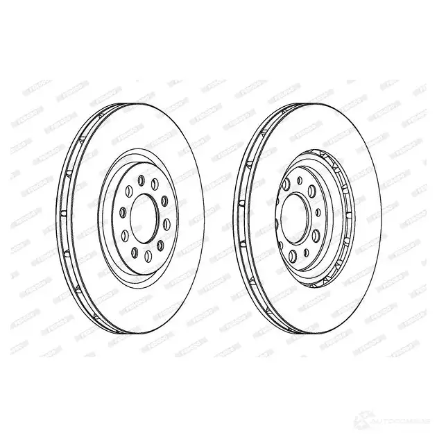 Тормозной диск FERODO DD F1455 DDF1455C-1 DDF1455C-1 712149 изображение 0