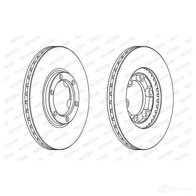 Тормозной диск FERODO D DF385 DDF385 DDF385-1 713076 изображение 0