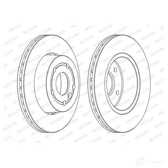 Тормозной диск FERODO DDF87 3C 1193643588 DDF873C 9PPWJD3 изображение 0