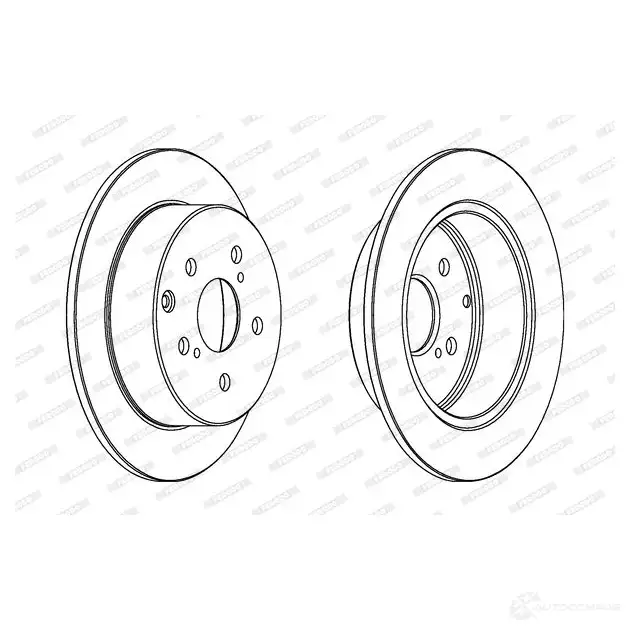 Тормозной диск FERODO DDF1704 DDF1 704 712476 DDF1704-1 - Изображение 1