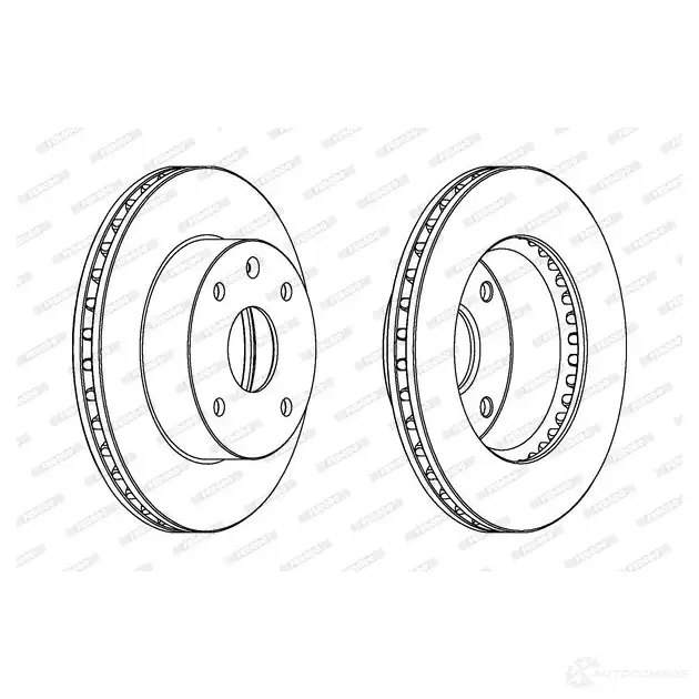 Тормозной диск FERODO D DF1257 DDF1257-1 711960 DDF1257 - Изображение 1