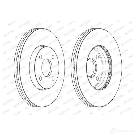 Тормозной диск FERODO 1425084571 DDF2548C DD F2548C DN556DA изображение 0