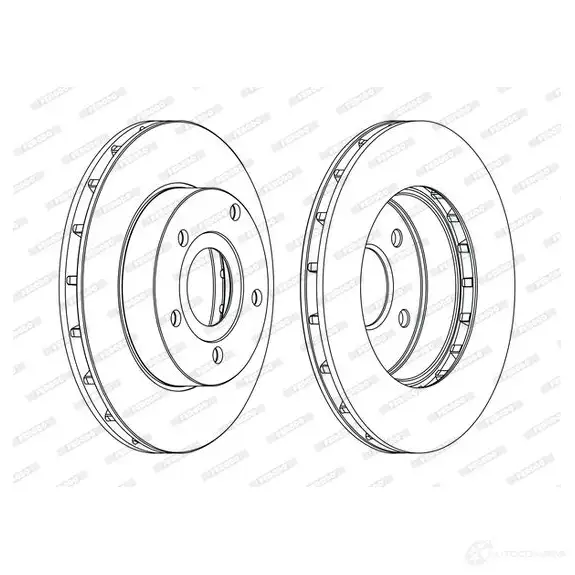 Тормозной диск FERODO DDF1 169C DDF1169C 1193638415 T25GG1N изображение 0