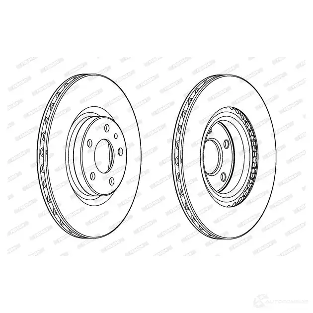 Тормозной диск FERODO 84RCZ8Z 712928 DDF2329C DDF2 329C - Изображение 1