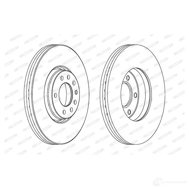 Тормозной диск FERODO DDF1 261 DDF1261 711965 DDF1261-1 изображение 3
