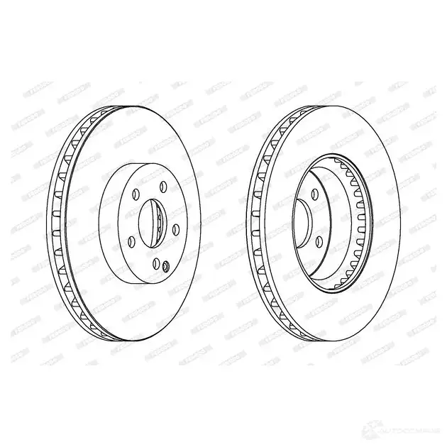 Тормозной диск FERODO 712459 DDF1692C-1 DD F1692 DDF1692C-1 изображение 0