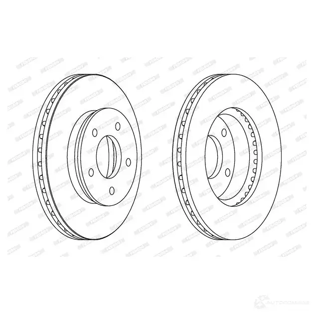 Тормозной диск FERODO DDF1 673 DDF1673-1 712436 DDF1673 - Изображение 1